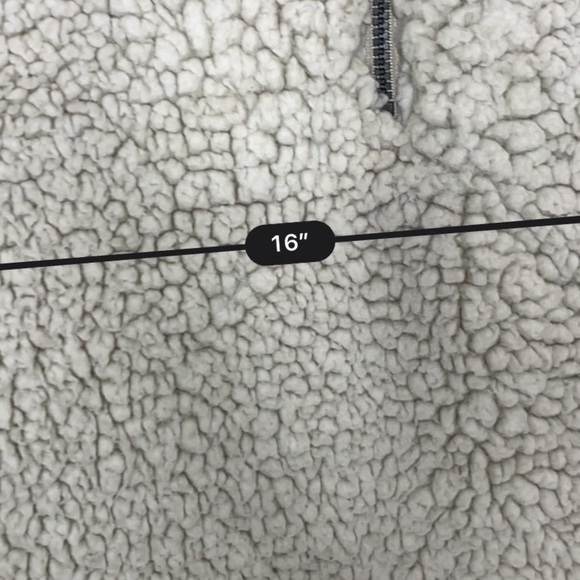 GreenTea cream Sherpa pullover jacket - Picture 4 of 4